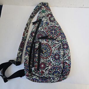 vera bradley sling backpack Stained Glass Medallion Lightweight Pockets Zip B552